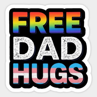 Free Dad Hugs LGBTQ Gay Pride Month Proud Ally Sticker